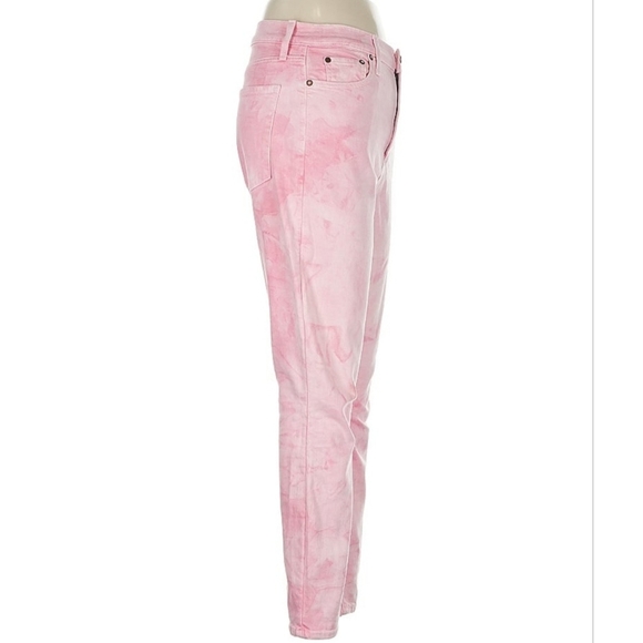 Alice & Olivia High Rise Skinny Jeans Crystal Cloud Pink Women's Jeans Size 29 - Picture 4 of 5